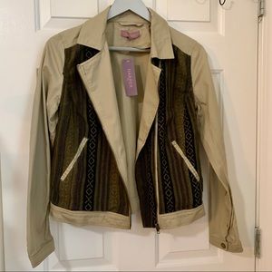 Francesca’s Kakhi tribal utility jacket coat